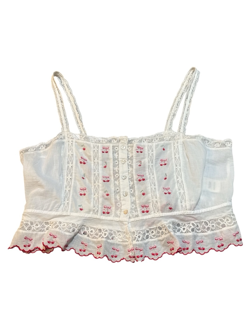 LoveShackFancy Vietta Top, Optic White - Picture 6 of 12